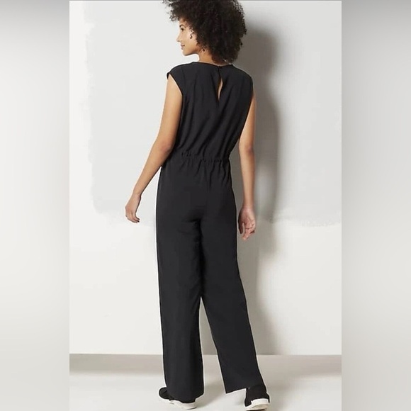 J Jill Fit On The Go Jumpsuit Womens Plus Size 2X Black Sleeveless Drawstring - Picture 3 of 7